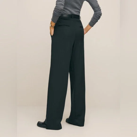 NWT Reformation Petites Mason Pant Black - Picture 3 of 6